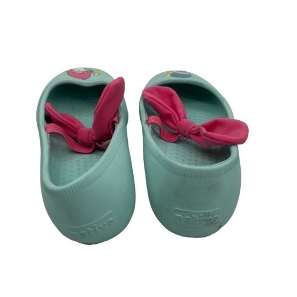 Native Shoes Margot Bow X Little Twin Stars Blue Pink Bow Slip On Shoes Size 13C - Picture 7 of 8